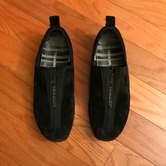 Merrell Shoes Merrell Women Leather Black Flat Shoes Adjustable Poshmark